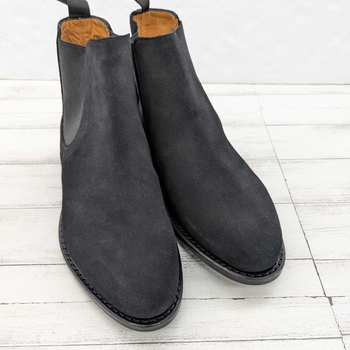 新品未使用品 JALAN SRIWIJAYA ジャランスリウァヤ 99034 BLACK REPELLO SUEDE ブラック スエード サイドゴアブーツ UK7.5 (約26.0cm) ELDA