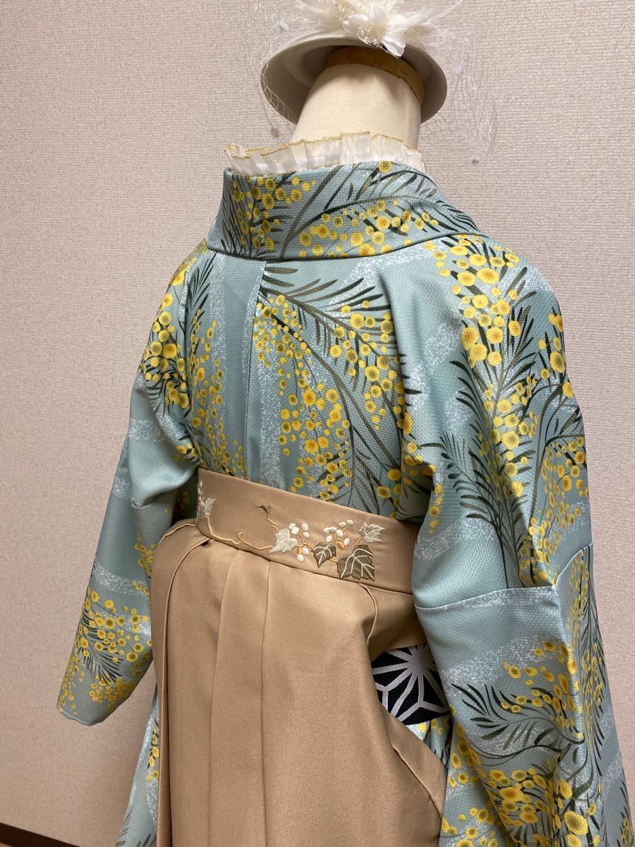 国内発送 卒業式 レトロモダン二尺袖着物と袴2点セット - www