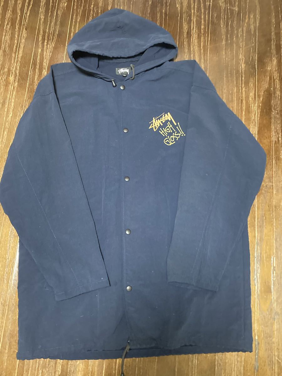 s oldstussy ナイロンパーカー SS 黒タグ USA製 XL