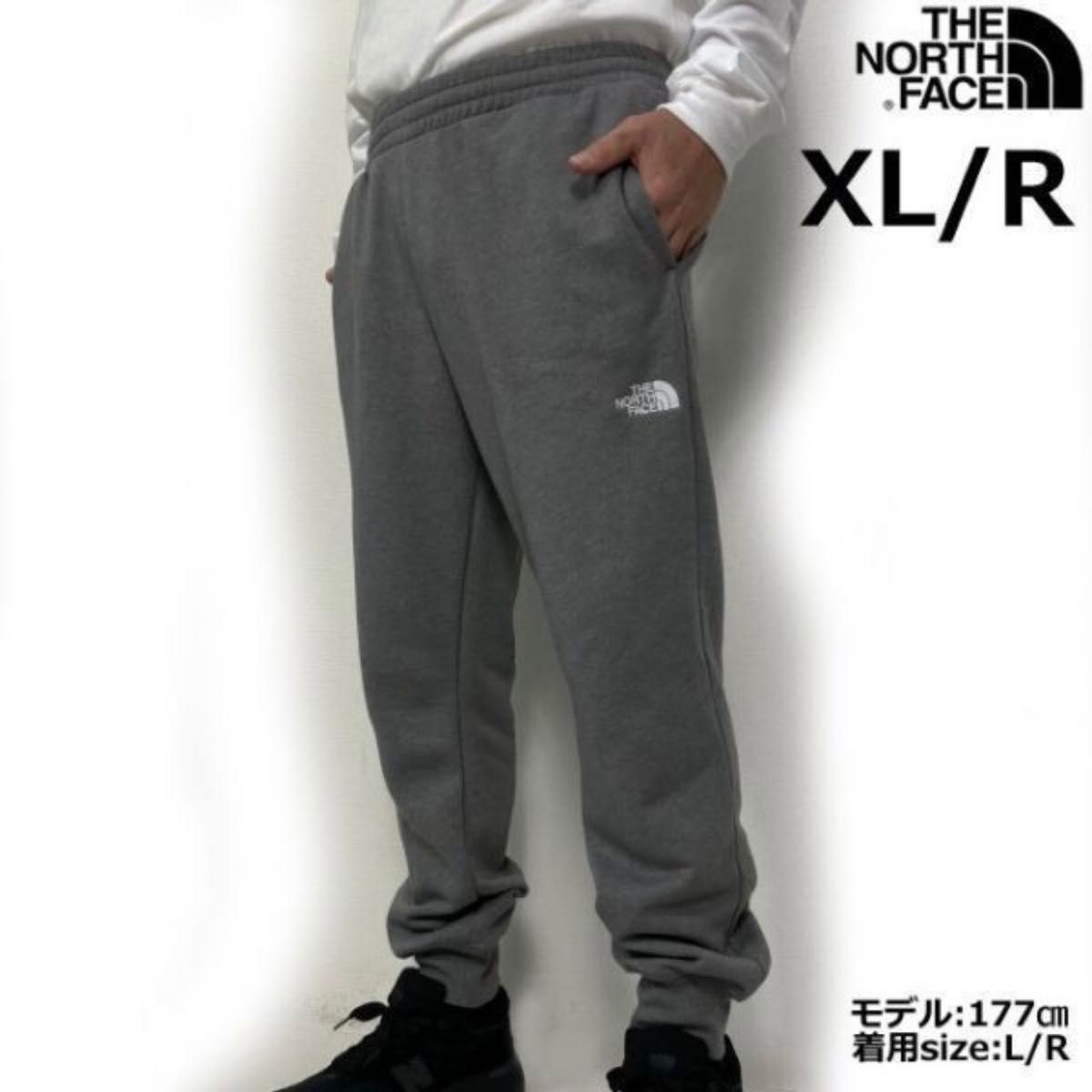 【新品】ノースフェイス 裏起毛スウェットパンツ LOGO JOGGER US-XL グレー ビッグサイズ