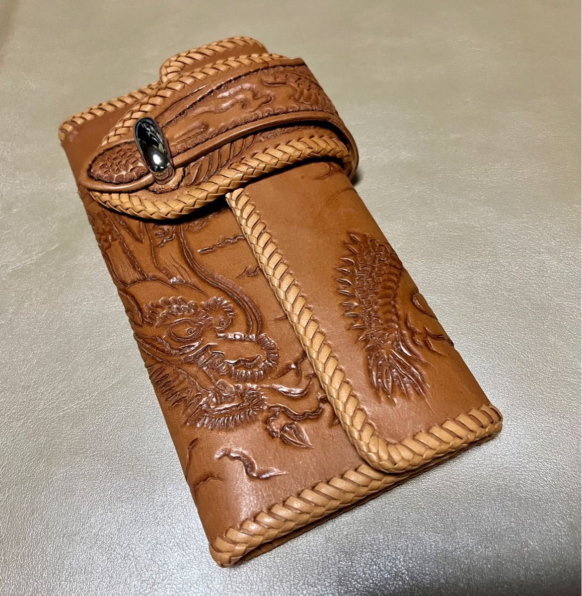 本革長財布 ハンドメイド レザーカービングバイカーズウォレット 本革長財布 ハンドメイド レザーカービングバイカーズウォレット