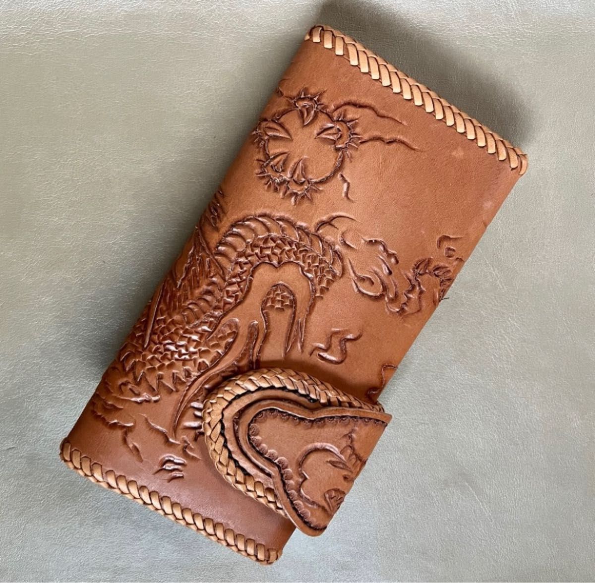 本革長財布 ハンドメイド レザーカービングバイカーズウォレット 本革長財布 ハンドメイド レザーカービングバイカーズウォレット