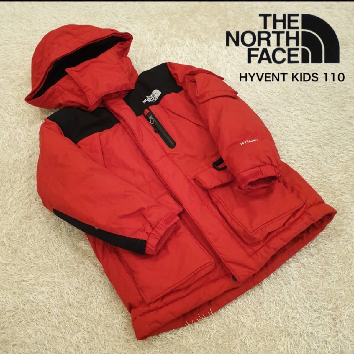 THE NORTH FACE【ザ ノースフェイス】HYVENT キッズ110 ハーフロングダウンジャケット グースダウン　極暖