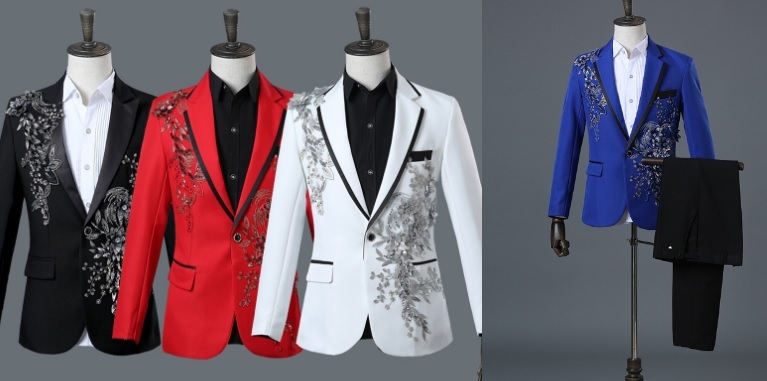 ST03-11 новый товар прекрасное качество 2 позиций комплект гонки рисунок голубой 4 цвет. развитие костюм мужской костюм комплект смокинг верхняя одежда брюки S M L-3XL исполнение . Mai шт. костюм 