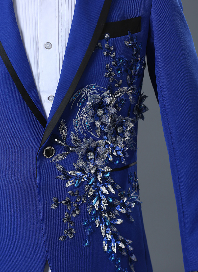 ST03-11 новый товар прекрасное качество 2 позиций комплект гонки рисунок голубой 4 цвет. развитие костюм мужской костюм комплект смокинг верхняя одежда брюки S M L-3XL исполнение . Mai шт. костюм 