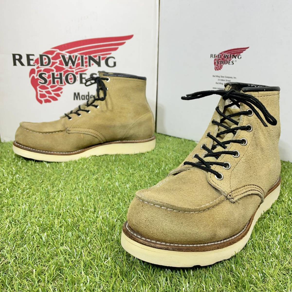安心品質0801】箱付廃盤8167レッドウイングREDWING5.5E送料込