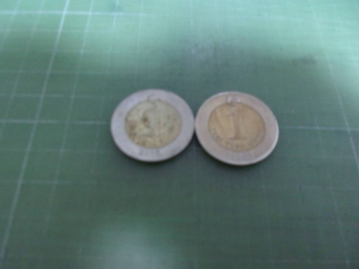 トルコ1リラ硬貨×2枚（2006年）の画像1