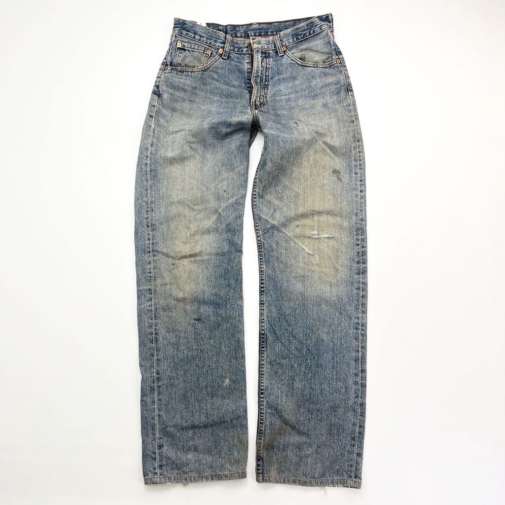 リーバイス ☆ LEVIS 504 ヴィンテージ風合い◎ W30 デニムパンツ ジーンズ 激渋色落ち◎ リペア アメカジ ストリート 古着MIX■Ja5301_画像2