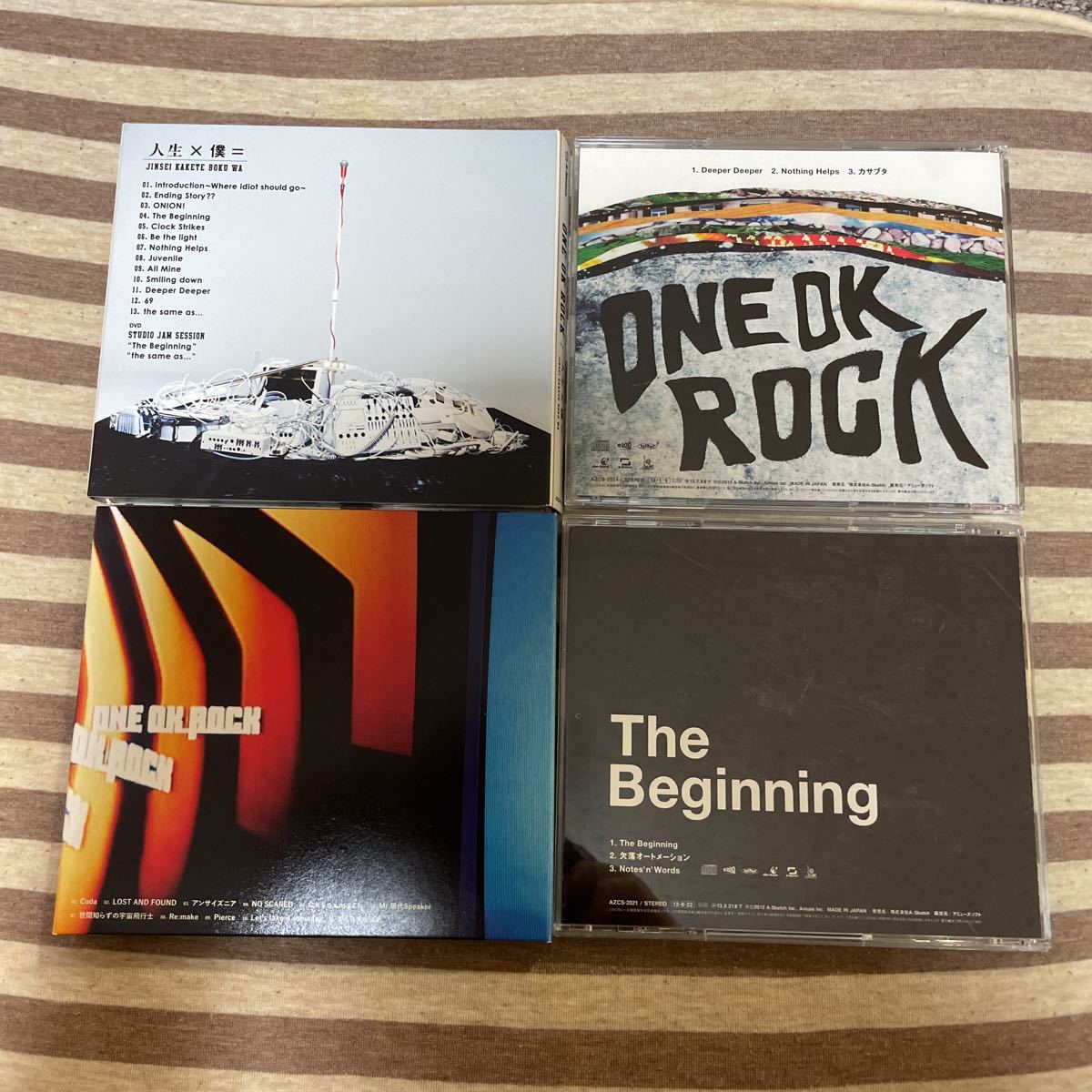 ONE OK ROCK 残響リファレンス (初回限定盤)人生×僕= (初回限定盤) The beginning deeper deeper 4枚セットワンオク
