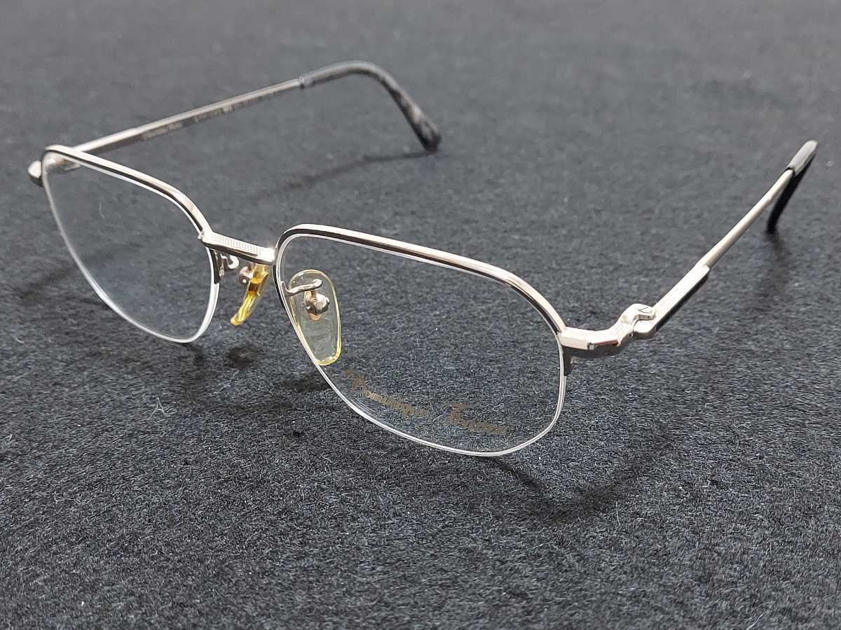 新品 Dominique France ドミニクフランス　日本製　メガネ　眼鏡　高級感　上品　ハーフリム　12KFG 12金張り　綺麗