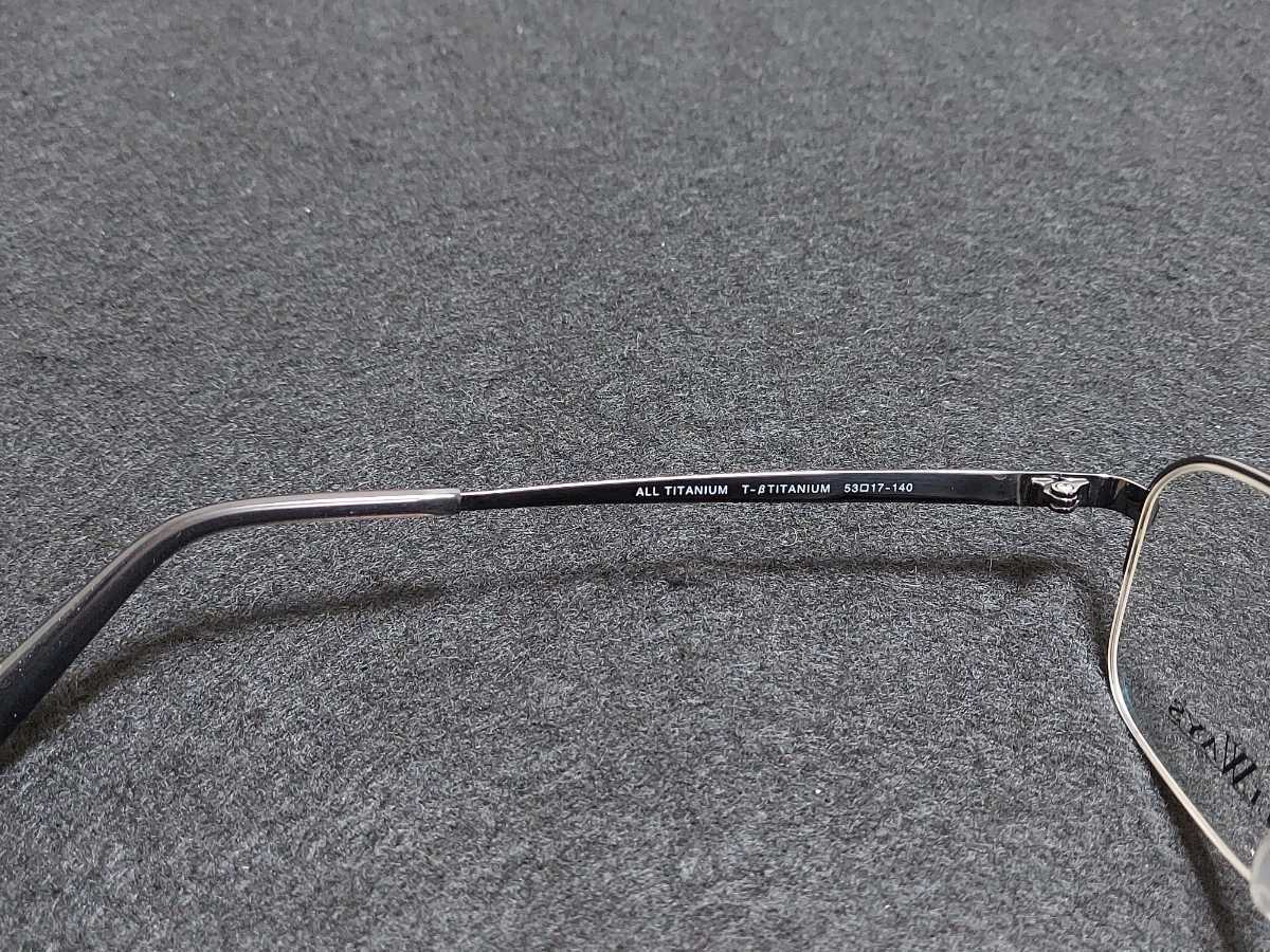 新品 ALLWAYS　メガネ　眼鏡　高級感　上品　ハーフリム　チタン　軽い　シルバー　ツーブリッジ_画像7