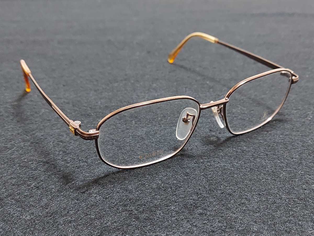 新品 BUSINESS BRAIN　日本製　メガネ　眼鏡　高級感　上品　フルリム　軽い　綺麗 18金飾り_画像2