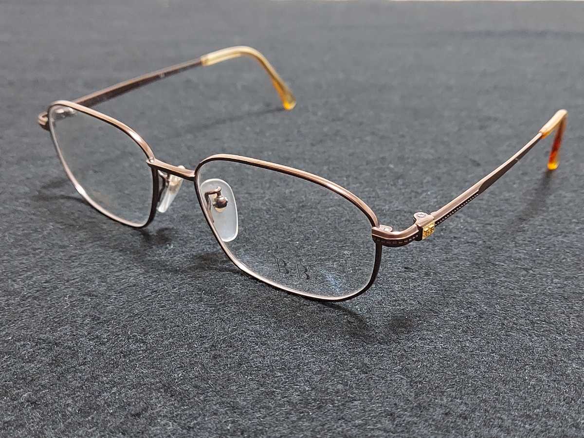 新品 BUSINESS BRAIN 日本製 メガネ 眼鏡 高級感 上品 フルリム 軽い 綺麗 18金飾り