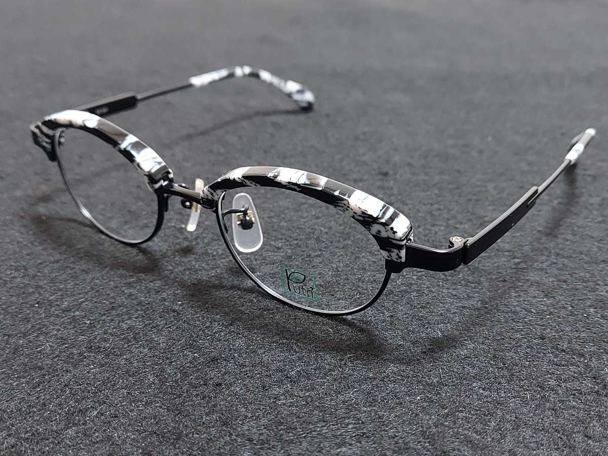 新品 Putri プトゥリ　日本製　鯖江　サバエ　メガネ　眼鏡　高級感　上品　フルリム　チタン　軽い　オシャレ