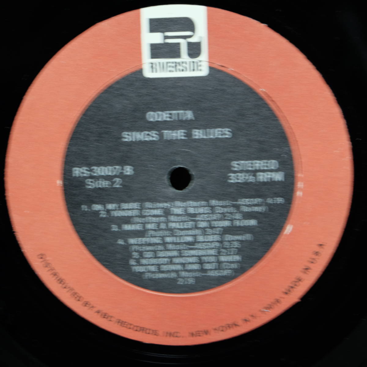 Riverside【 RS-3007 : Odetta Sings The Blues 】_画像3