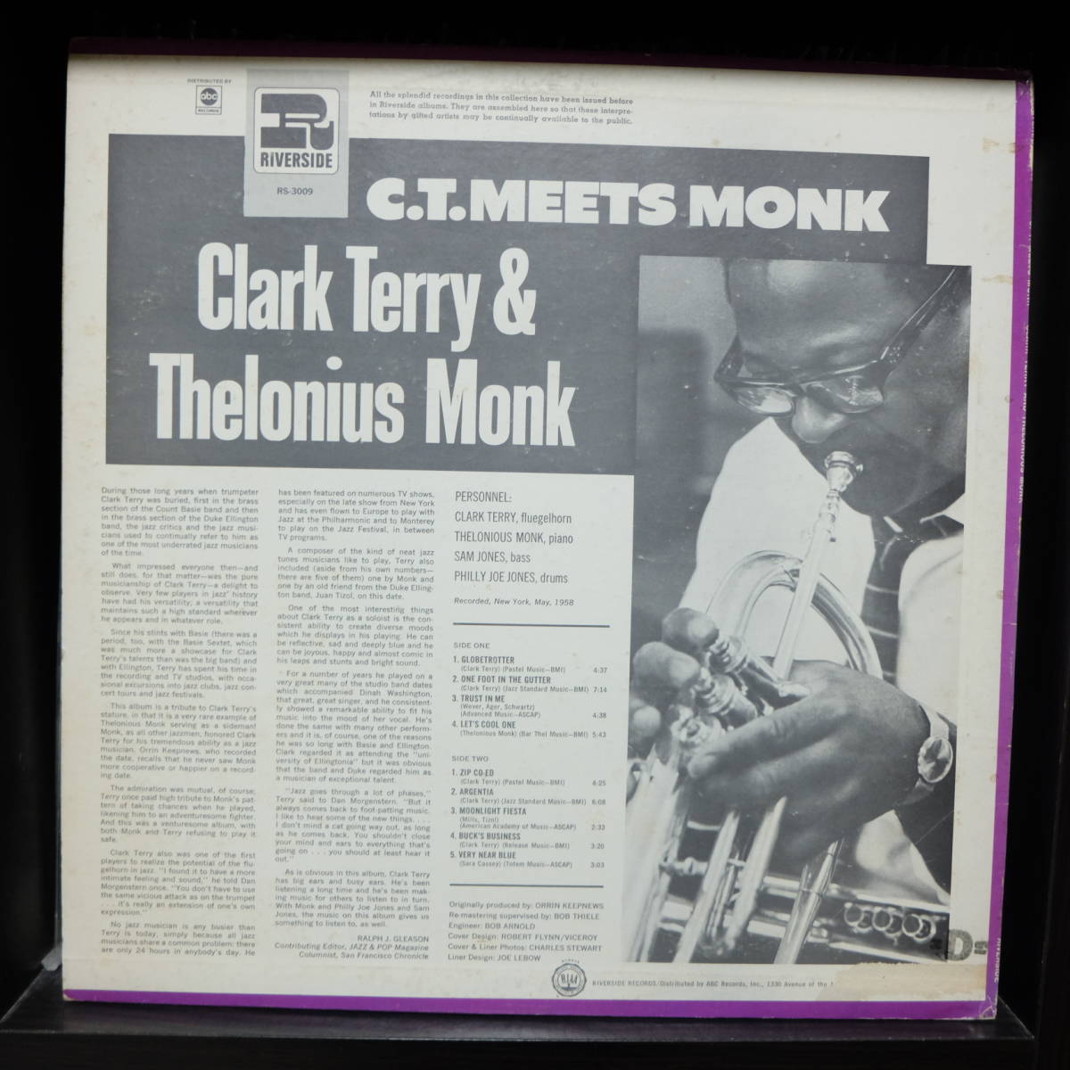 Riverside【 RS-3009 : C.T. Meets Monk 】Clark Terry and Thelonious Monk_画像2