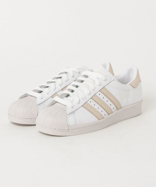 (新品)adidas originals アディダスオリジナルス SUPERSUTAR 80s スーパースター 80s スニーカー 27.5㎝ ベージュ 白 ホワイト 天然皮革