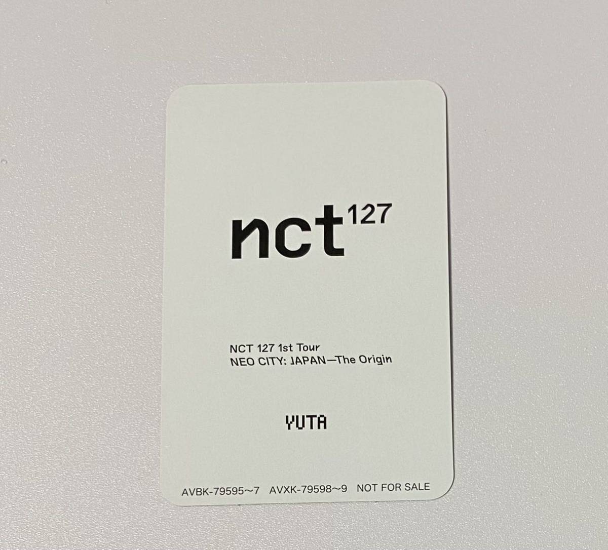 ユウタ NCT127 1st Tour NEO CITY ： JAPAN - The Origin DVD 特典 トレカ 悠太 YUTA Photocard_画像2