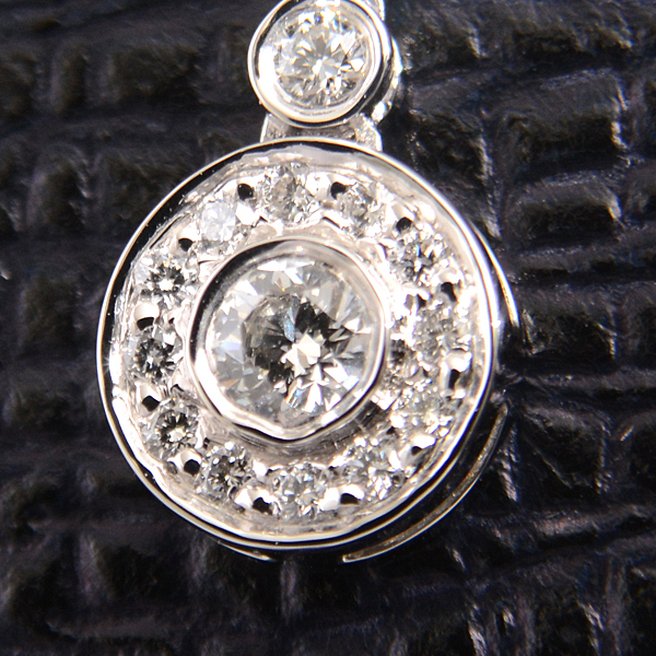  Tiffany necklace lady's sa-k let Drop diamond necklace platinum TIFFANY PT950 used 