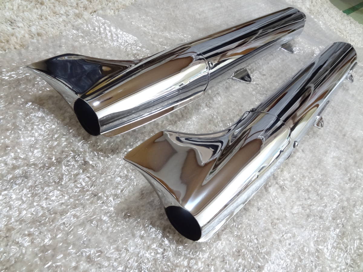 カーカー ソフテイル フィッシュテール マフラー 左右出し FLSTS FLSTC