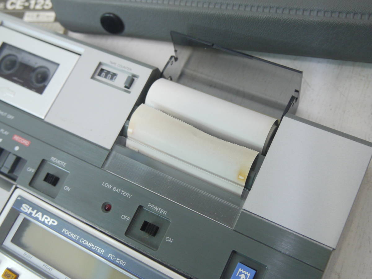 521 SHARP printer / micro cassette recorder CE-125S PC-1260 pocket PC special case / manual attaching 