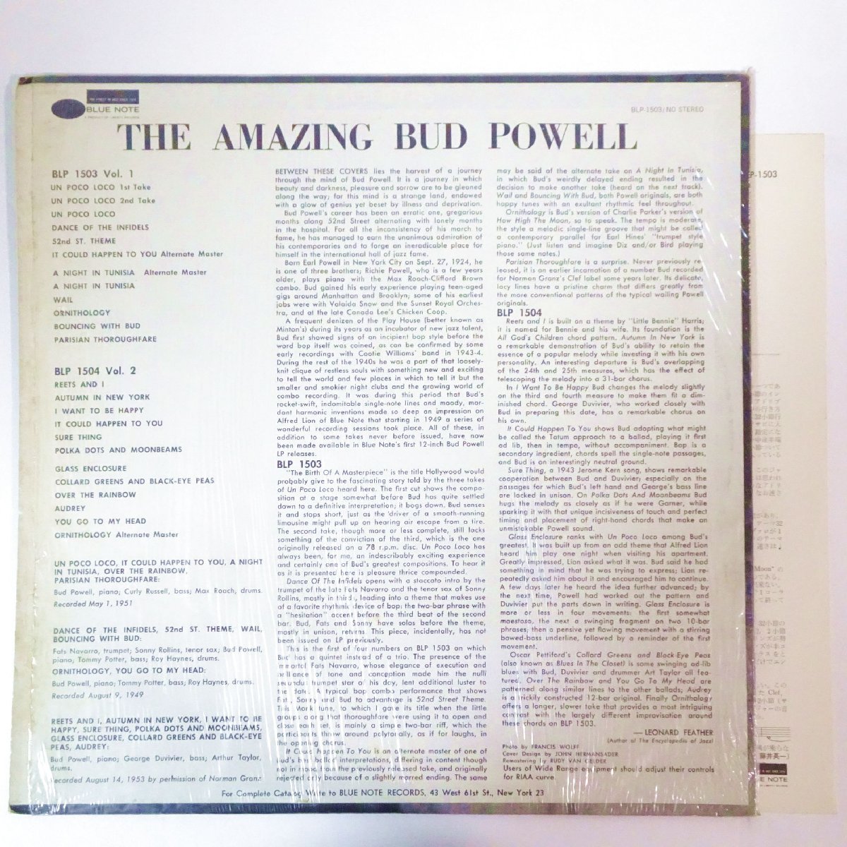 未開封/美品】the amazing bud powell blue note-