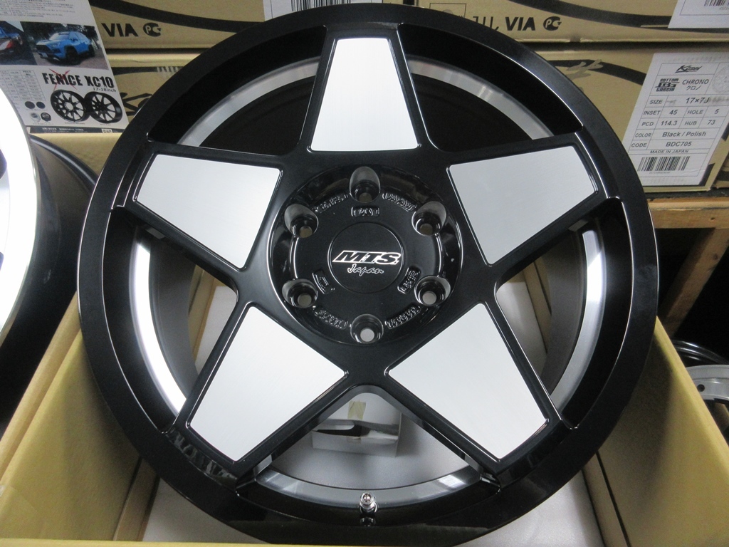【現金特価】 8j+38 18インチ S-IMPACT JAPAN MTS 未使用アウトレット品 PCD139.7 200系ハイエース 6HBlack_HAIRLINE 6穴