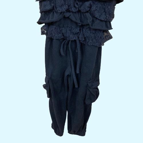 YG148[2003]nisen child clothes Kids clothes size 110 coveralls black black frill flifli[220102000105]