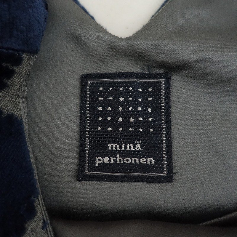 ミナペルホネン mina perhonen geo ウール混 ドレスワンピース の