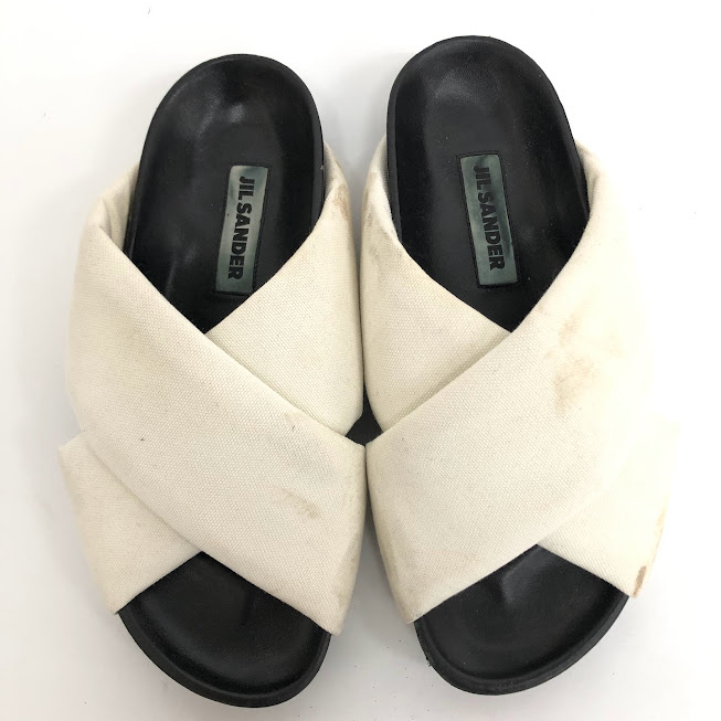 新品】JIL SANDER ジルサンダー ホワイト サンダル 37 | labiela.com