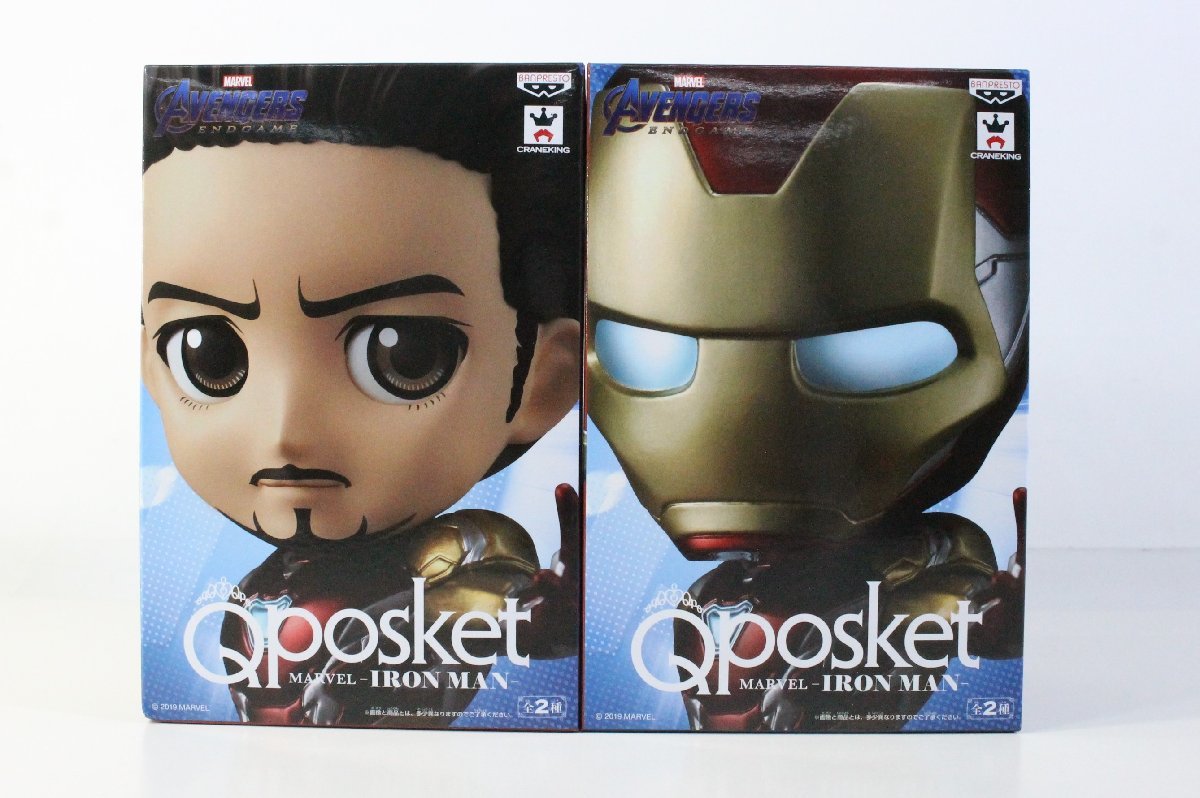 ☆241☆【未開封】 MARVEL Q posket AVENGERS アベンジャーズ IRON MAN アイアンマン トニースターク 2体セットの画像1