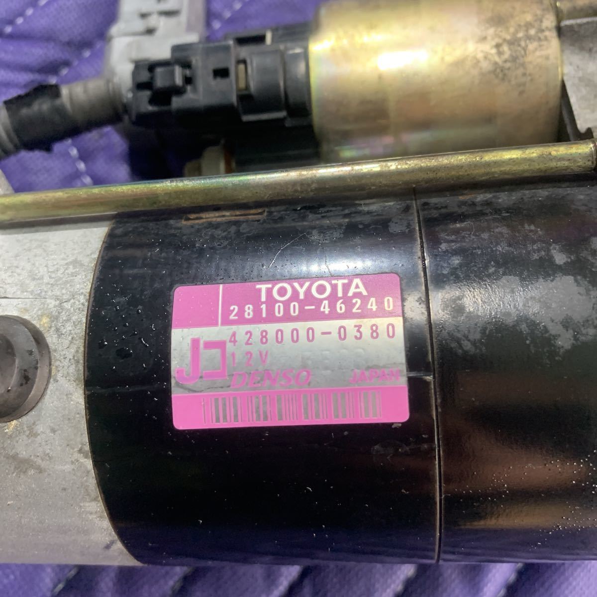 JZS175 17 Crown original starter motor 43000km remove operation verification goods JZS130 JZS131 JZS133 JZS135 JZS171 JZS173 JZS177 JZS179 starter 