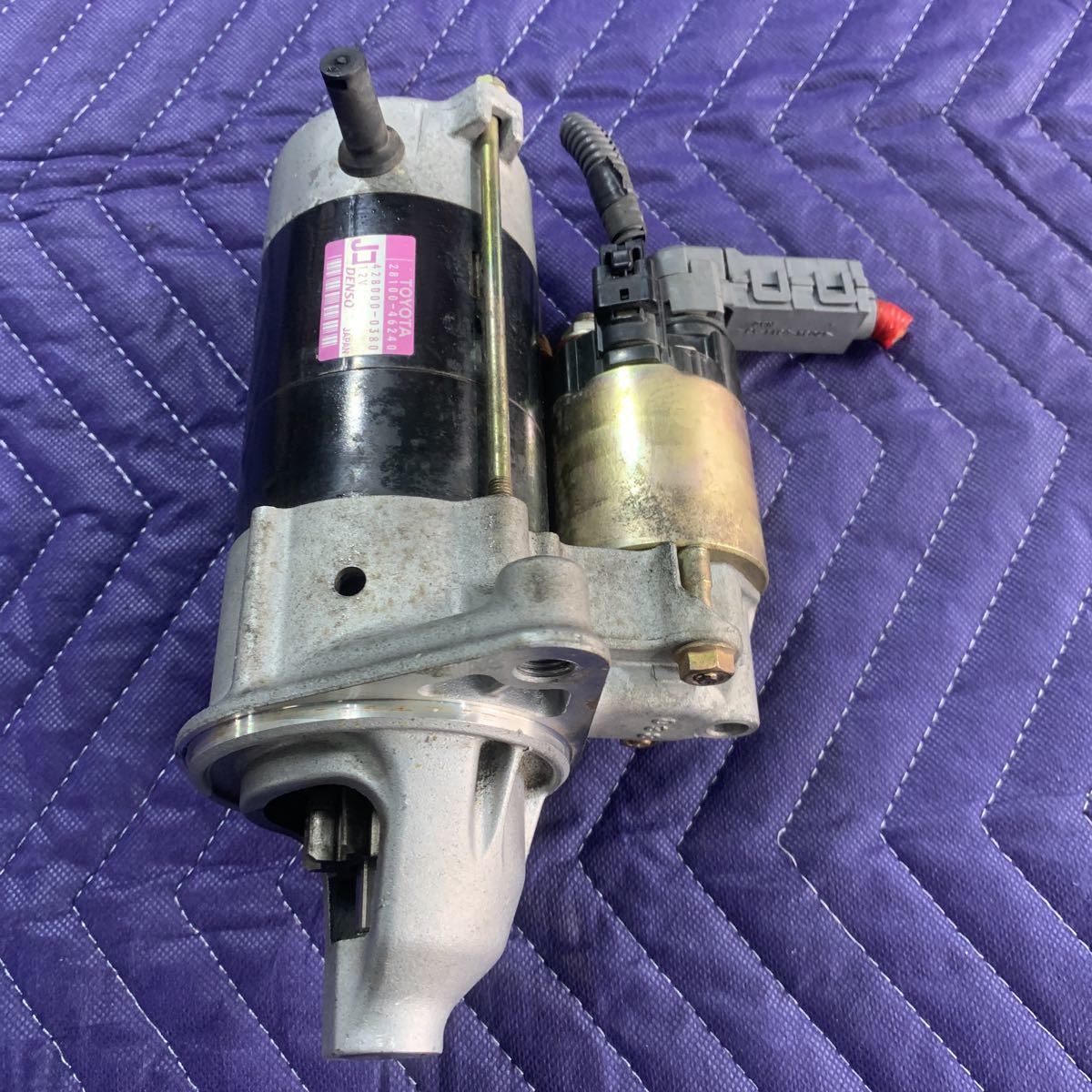 JZS175 17 Crown original starter motor 43000km remove operation verification goods JZS130 JZS131 JZS133 JZS135 JZS171 JZS173 JZS177 JZS179 starter 