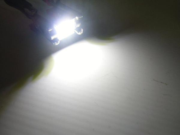 12V 面発光 COB T10×28mm LED 白 ホワイト ヒューズ型 マクラ球 ルームランプ メール便可_画像2