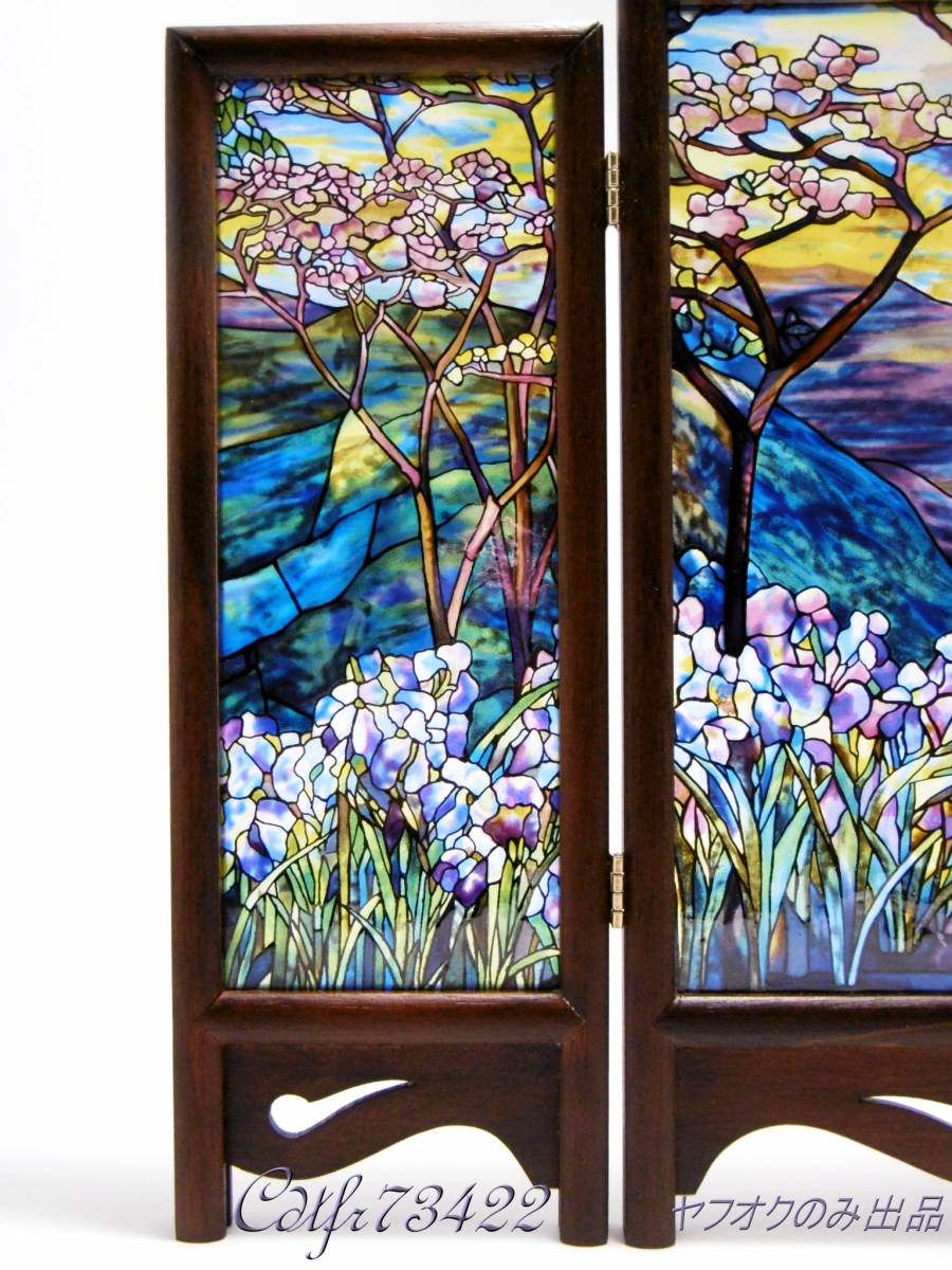 アメリカで ルイス C ティファニー Tiffany Landscape Triptych 風景