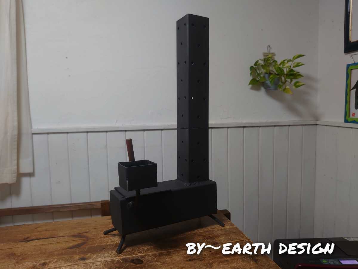 受注製作】アースデザインの 廃油ストーブ No 186 自然吸気 電源 受注製作】アースデザインの 廃油ストーブ No 186 自然吸気 電源