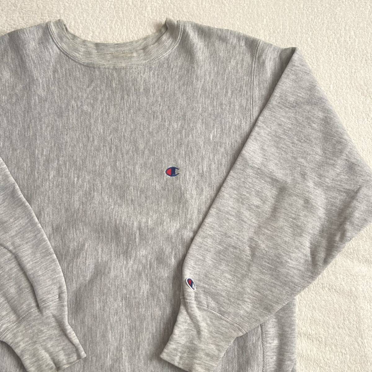 Champion チャンピオン USA製 リバースウィーブ スウェット トレーナー 90s L 刺繍タグ 90年代 アメリカ製 米国製 ビンテージ グレー