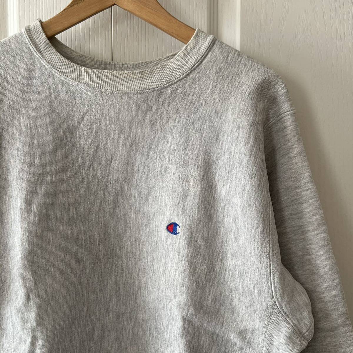 Champion チャンピオン USA製 リバースウィーブ スウェット トレーナー 90s L 刺繍タグ 90年代 アメリカ製 米国製 ビンテージ グレー