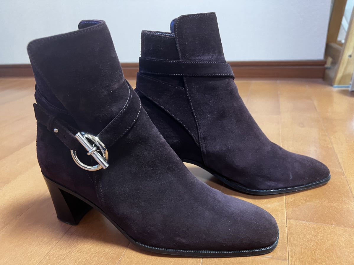 エルメス ショートブーツ スエード レディース 37(女性用)|売買された