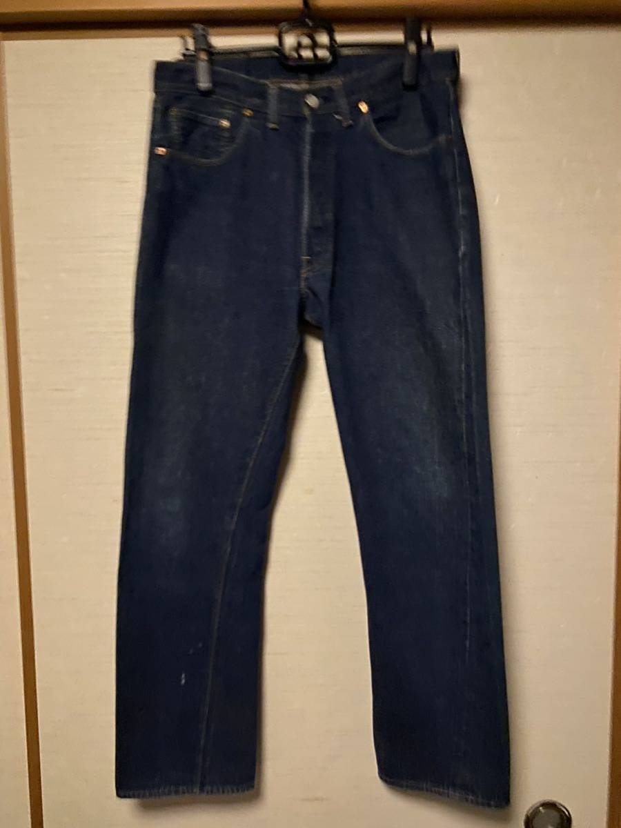 パッチ 極上 真紺 60s LEVI'S 501 BIGE W34 ビンテージ オリジナル