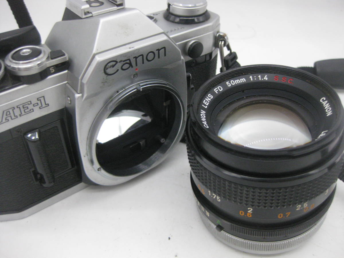 1円 カメラレンズセット Canon AE-1 キヤノン FD ５０mm 1:1.4 S.S.C 