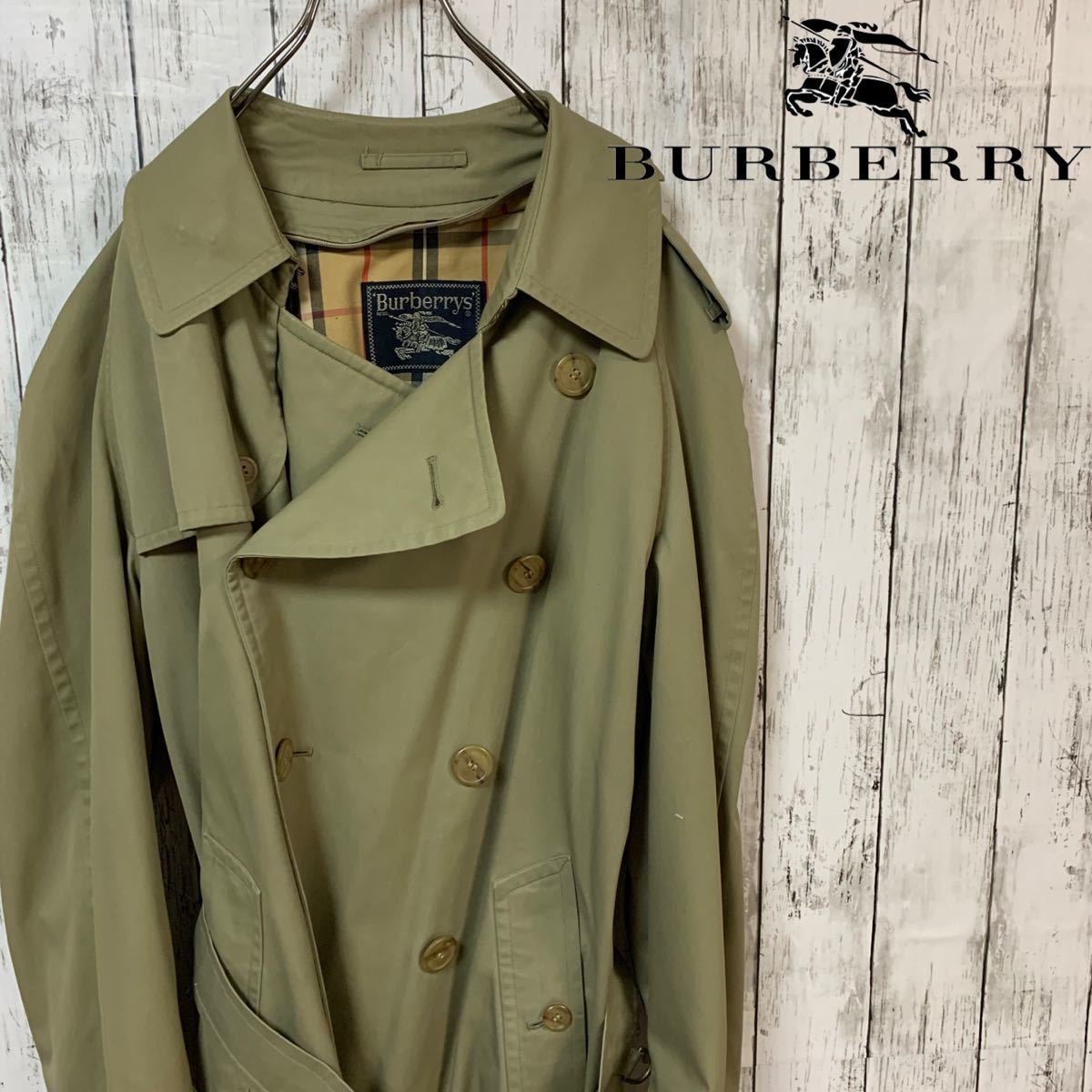 BURBERRY トレンチコート ノバチェック バーバリー XL以上｜PayPayフリマ