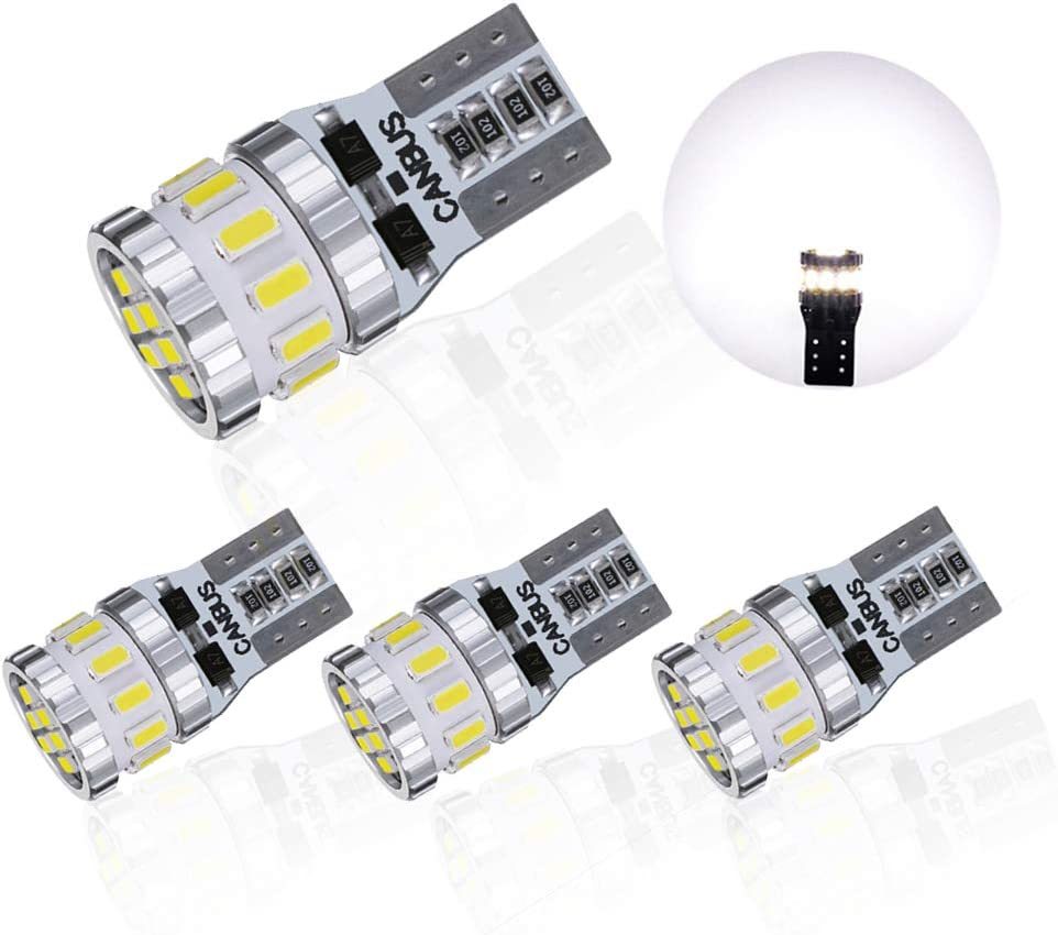 『送料無料』T10 LED ホワイト 爆光 4個 キャンセラー内蔵 3014LEDチップ18連 12V 車用 ポジション 4個 白 GO ランプ ライト バルブの画像1