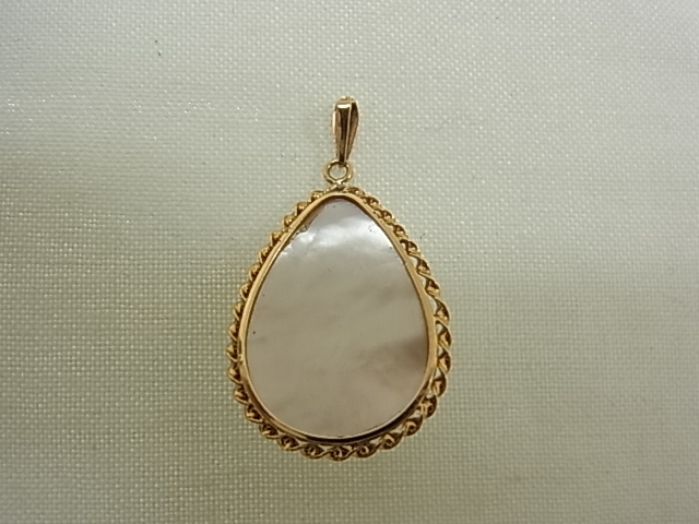  non brand jewelry mabe pearl pendant top K18YG K18 yellow gold [ used ] [ pendant ]