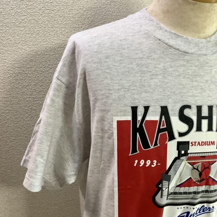 激レア 未使用 90s USA製 鹿島アントラーズ Kashima Antlers 半袖 Tシャツ カシマサッカースタジアム ラバープリント ラッセル 古着好きに_画像6