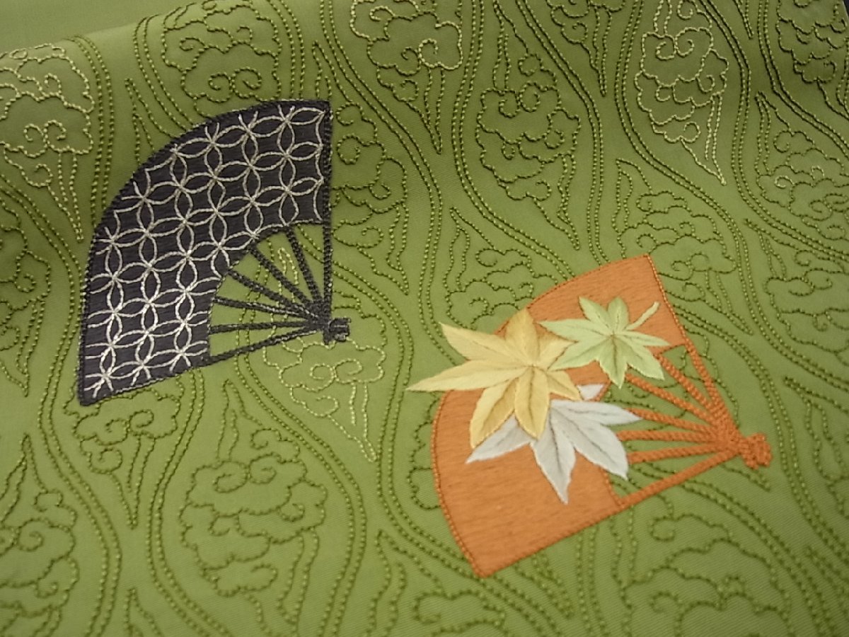 一番人気物一番人気物相良刺繍! 六通柄 袋帯 総刺繍 蜀江柄 リメイク