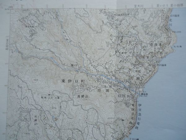 【古地図 昭和50年代】『稲取』五万分一地形図NI-54-26-16(横須賀16号)【静岡 鉄道 伊豆急行電鉄 熱川温泉 伊豆天城ハイランド 東伊豆道路_画像8