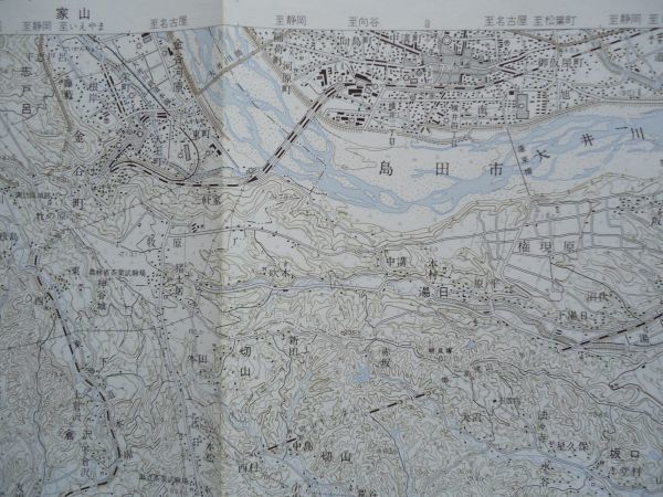 【古地図 昭和50年代】『掛川』五万分一地形図NI-54-32-16(静岡16号)【東海道本線新幹線二俣線 大井川鉄道 東名高速 島田市 日清紡藤枝工場の画像9