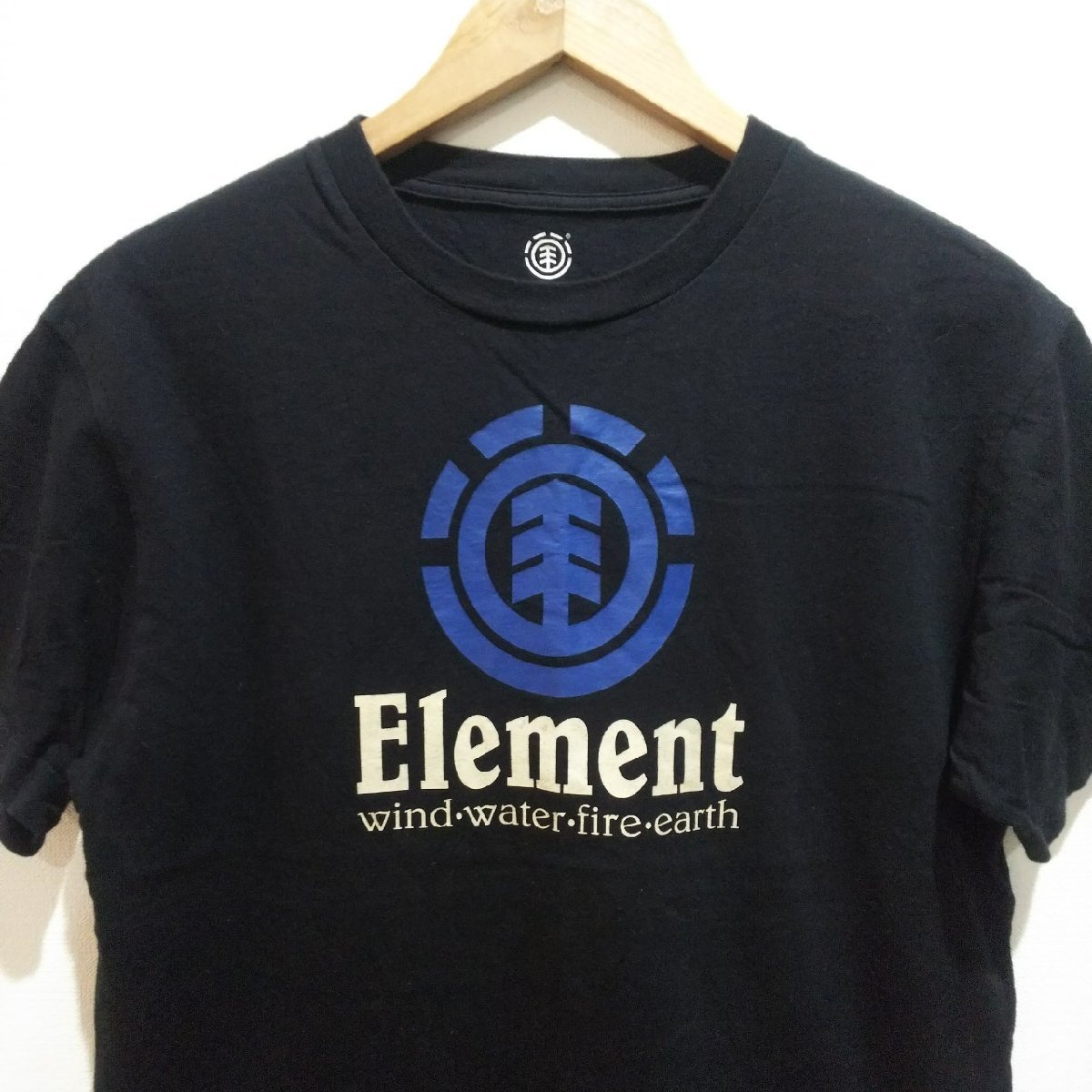 (^w^)b エレメント 半袖 Tシャツ トップス カットソー ブラック ELEMENT デイリー フロント ロゴ ストリート ワーク アメカジ メンズ Sの画像3