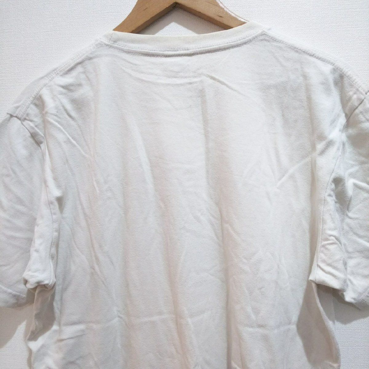 (^w^)b 半袖 Tシャツ トップス カットソー ホワイト ビックプリント IMAGE グラフィック デザイン ロック カジュアル シンプル メンズ L_画像4